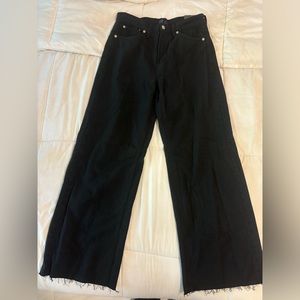 New gap high waisted wide leg black jeans!!